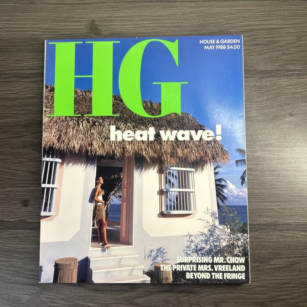 HG House & Garden May 1988 Diana Vreeland Frank Lloyd Wright Wintour Magazine